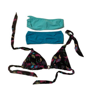2 Bikini Tops XS and 1 Guess XS Bandeau Bra